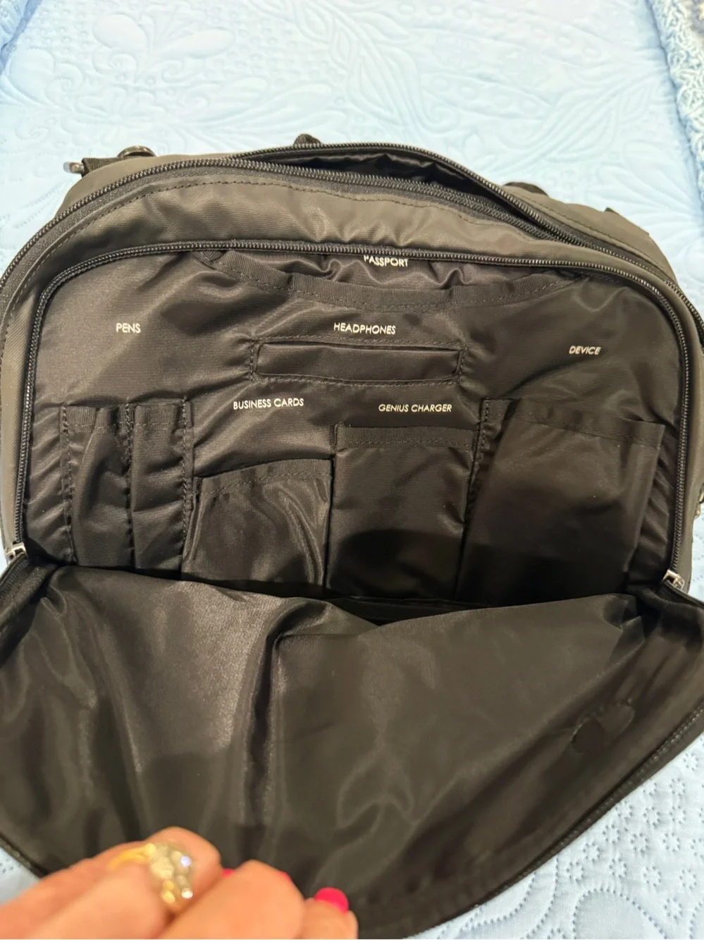 Travel-Ready Black Crossbody Bag by Genius Pack